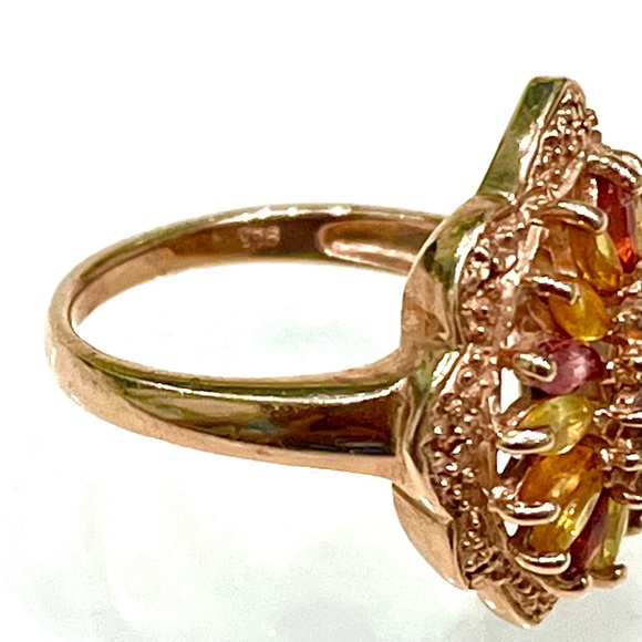 Genuine Sapphires 14KGP Ring - Picture 4 of 5